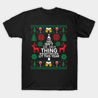 Funny Beer Drinking Ugly Xmas Christmas Sweater T-Shirt